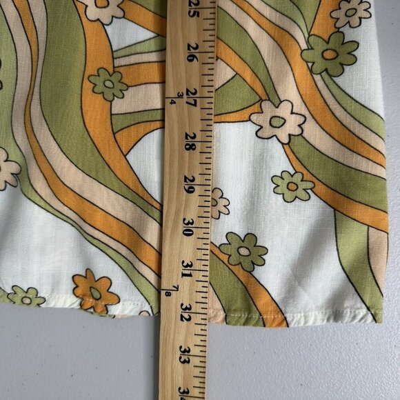 Wild Fable Babydoll Mini Dress Size M 60s Floral Retro Hippie 70s Boho - Picture 7 of 10